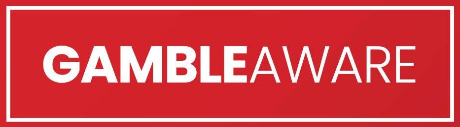 GambleAware WA logo - white letters on a red background